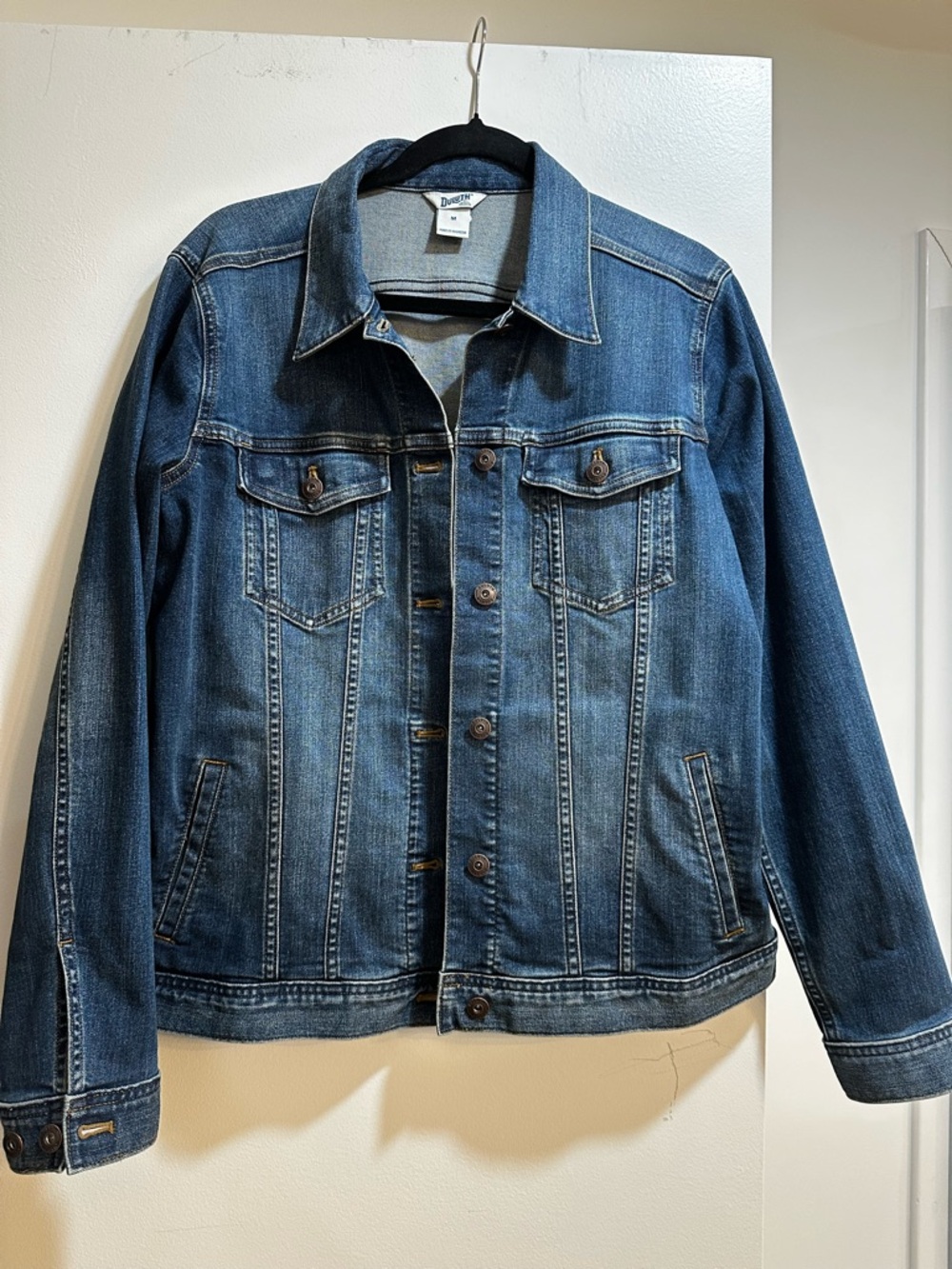 Duluth Trading Co Dark Blue Denim Trucker Jacket